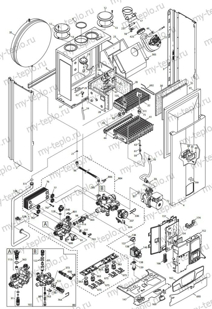 Запчасти Baxi FOURTECH 24 F купить Улан-Удэ