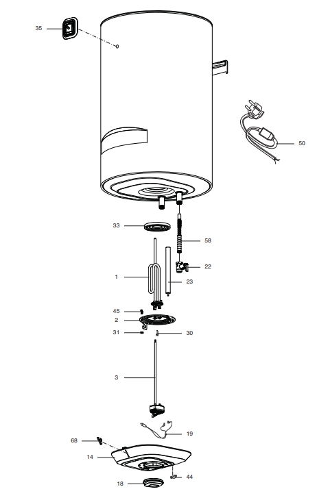 Запчасти Ariston PRO1 R ABS 50 V SLIM купить в Улан-Удэ